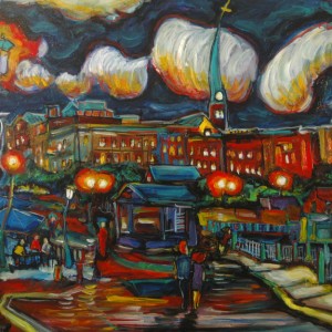 Saint John, view to the city.  Print on stretched canvas (Ready to hang)