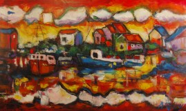 Peggy's cove, 2012, oil on canvas, 60x36in.
