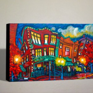 MONCTON – Saint James Gate at Night . High quality canvas reproduction (ready to hang)