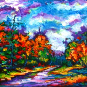 Path in the forest.  Print on stretched canvas (Ready to hang)