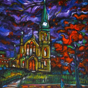 SJ – Trinity Church   –  Print on stretched canvas (ready to hang)