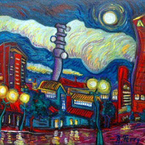 MONCTON – Meet Me at the Market   –  Print on stretched canvas (ready to hang)